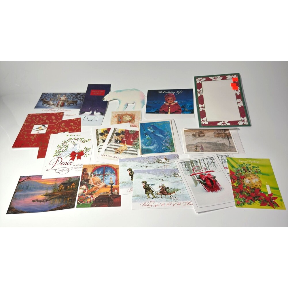 Vintage Christmas Greeting Cards Lot Mixed Assorted Holiday Ephemera Unused XMAS